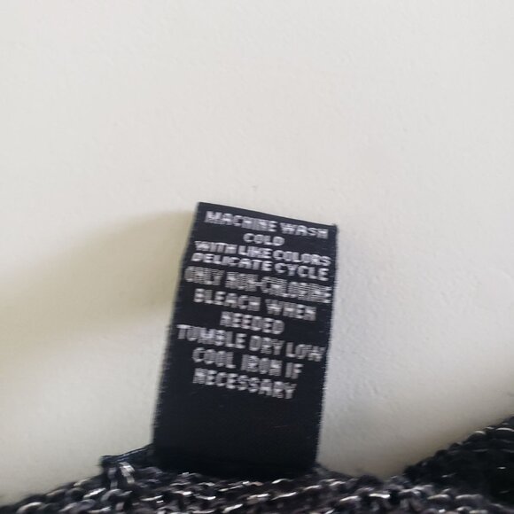 Vintage Y2K Wetseal Womens Gray Hooded Cardigan Size XL Aztec Print Metallic - Picture 6 of 8